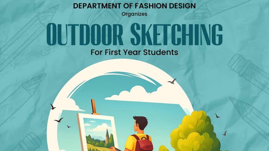 Outdoor Sketching Session for First-Year Fashion Design Students
